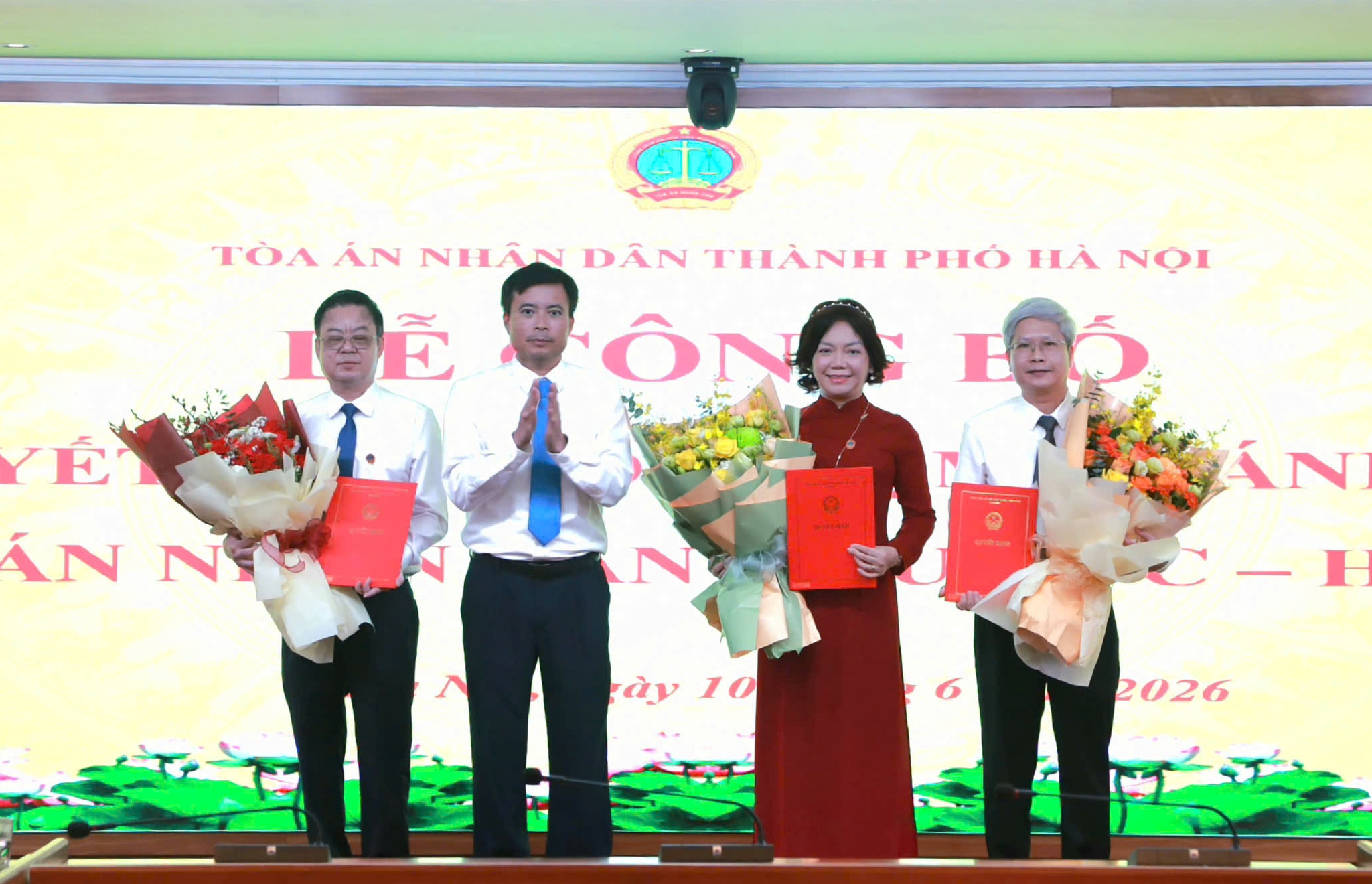 TAND TP Hà Nội bổ nhiệm 3 Chánh án TAND khu vực, giao 6 nhiệm vụ trọng tâm