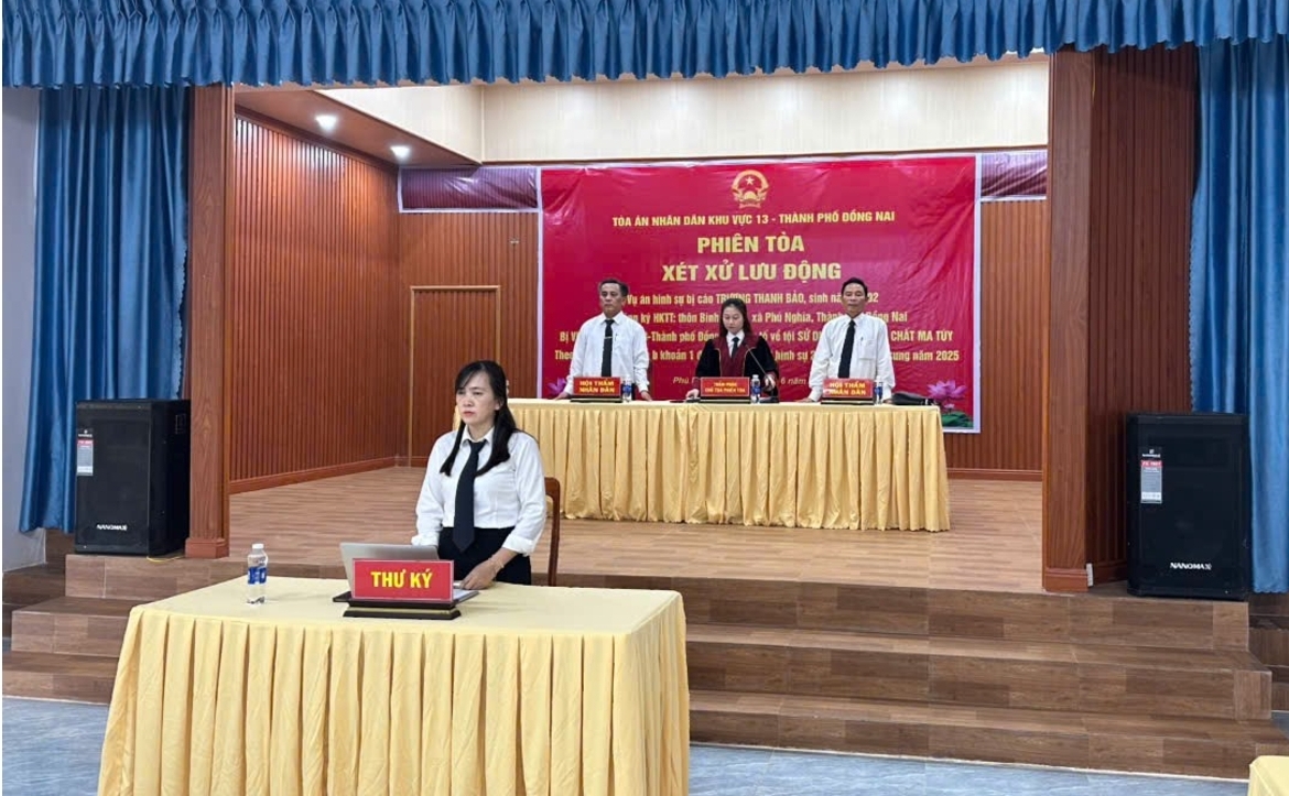 VKSND Khu vực 13, thành phố Đồng Nai phối hợp tổ chức phiên tòa xét xử lưu động