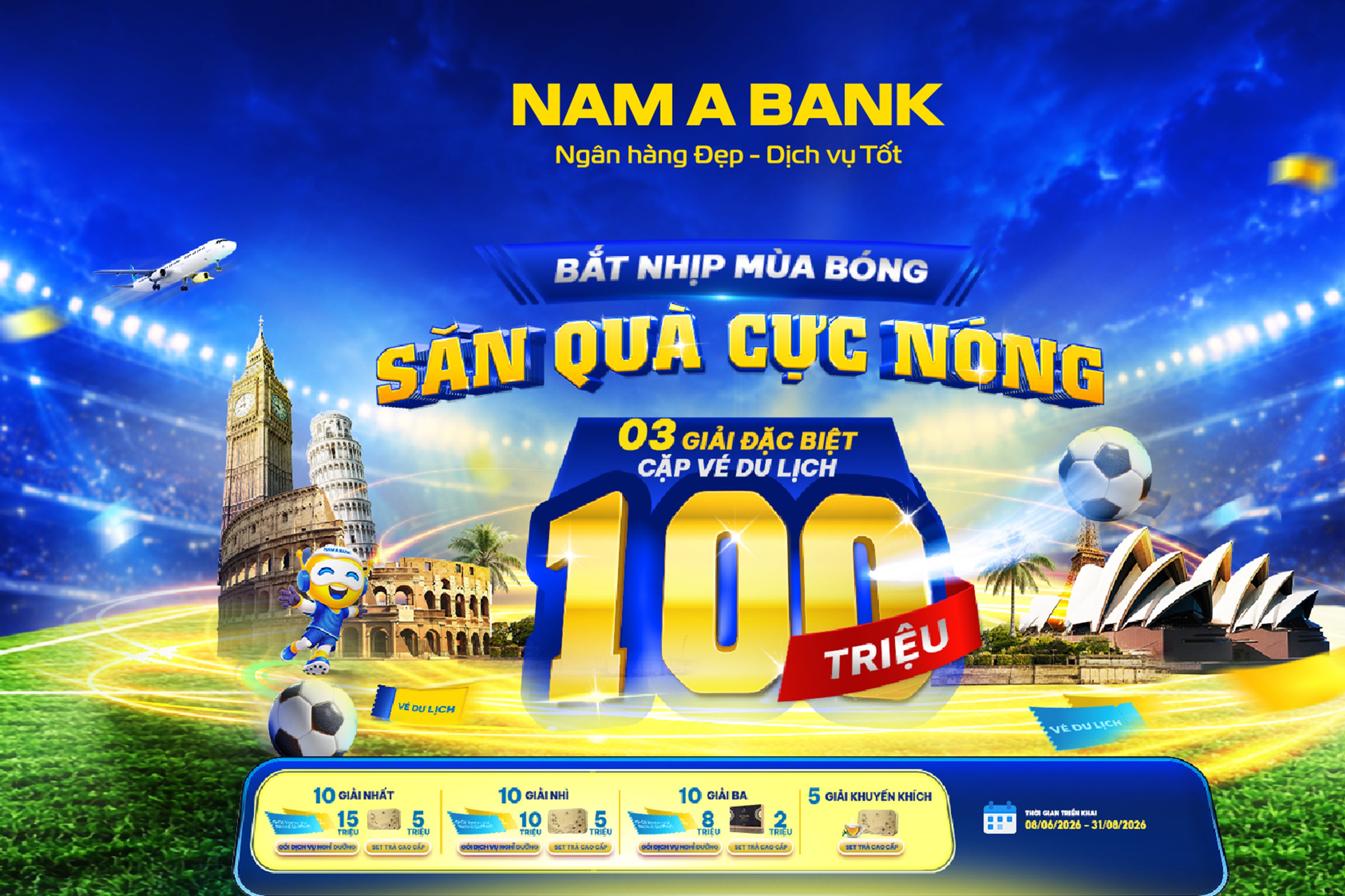 Cuồng nhiệt cùng ngày hội bóng đá lớn nhất hành tinh Nam A Bank tung chương trình ưu đãi cực chất