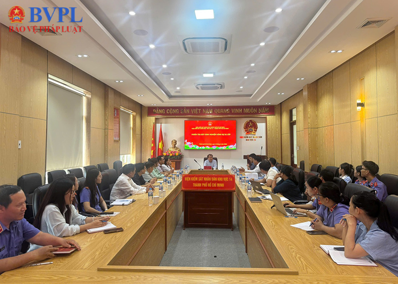 VKSND Khu vực 14 TP Hồ Chí Minh phối hợp tổ chức phiên tòa rút kinh nghiệm trực tuyến theo Cụm