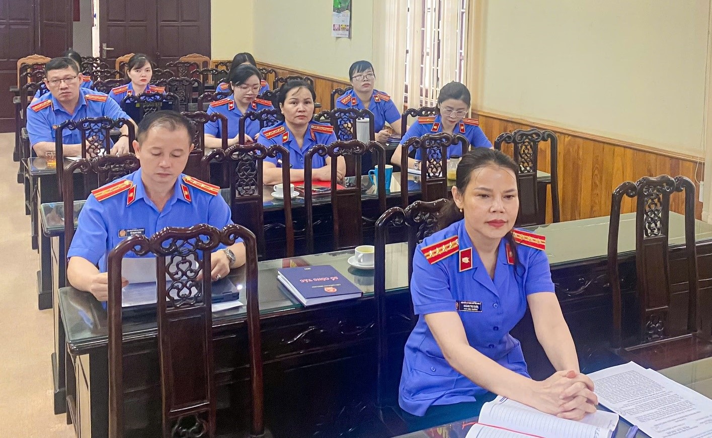 VKSND tỉnh Sơn La tham dự phiên toà hình sự rút kinh nghiệm do TAND tỉnh Lai Châu tổ chức