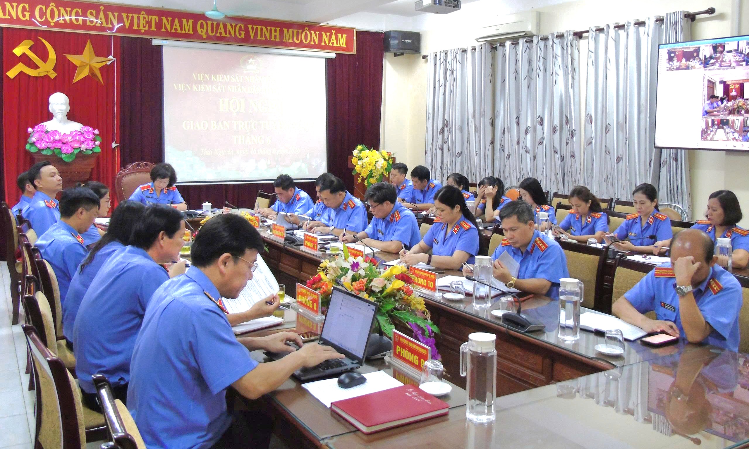 Tổ chức Hội nghị giao ban trực tuyến 2 cấp công tác tháng 6