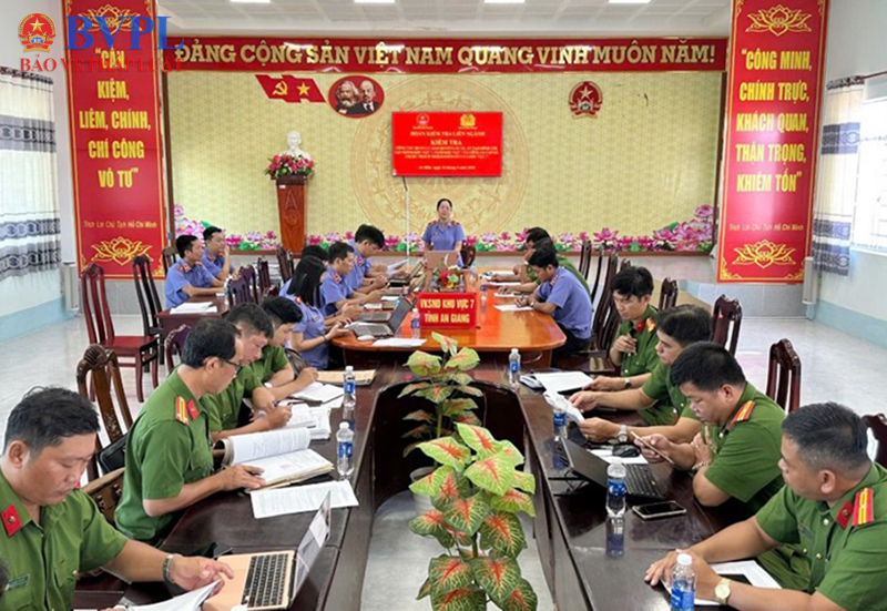 Kiểm tra công tác quản lý, giải quyết án tạm đình chỉ tại VKSND Khu vực 7 tỉnh An Giang