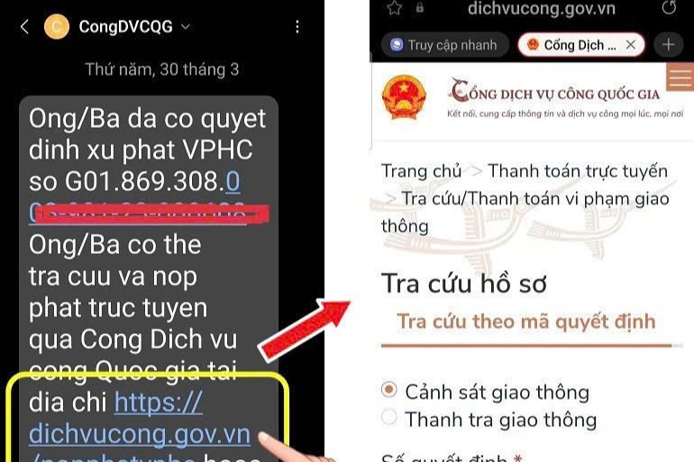 Cảnh giác chiêu trò giả mạo thông báo phạt nguội để chiếm đoạt tài sản