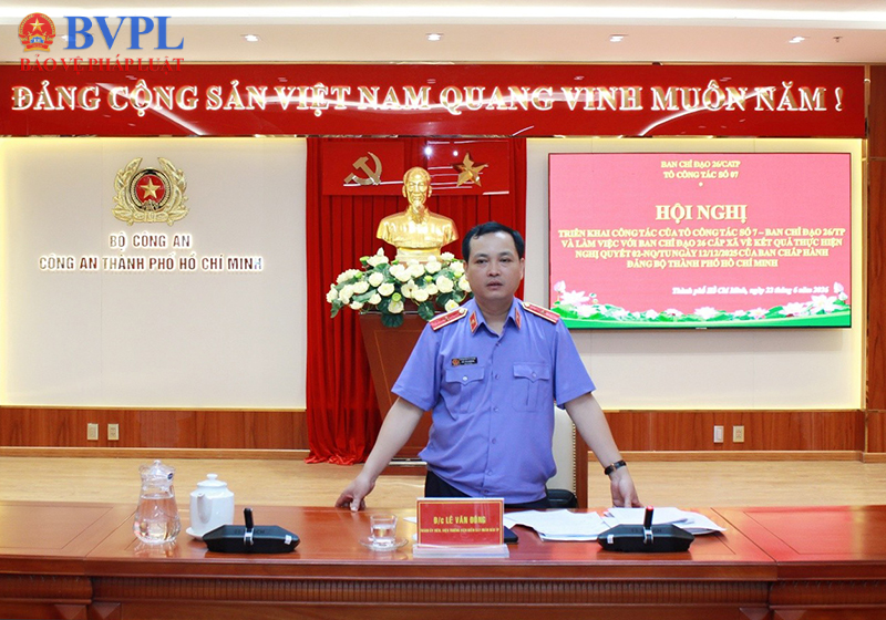Đồng chí Lê Văn Đông chủ trì phiên họp đầu tiên của Tổ Công tác số 7 - Ban Chỉ đạo 26 TP Hồ Chí Minh