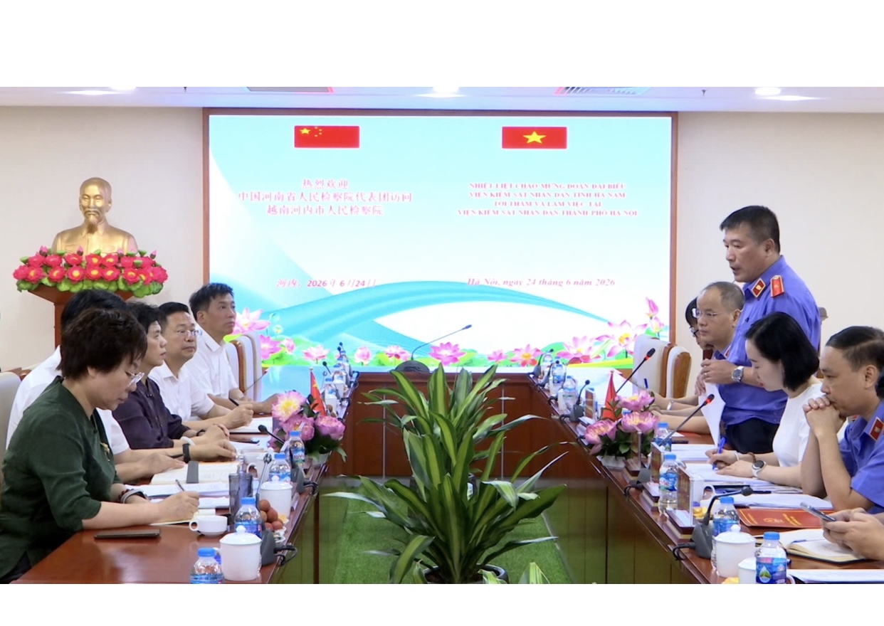 VKSND tỉnh Hà Nam, Trung Quốc thăm và làm việc với VKSND Thành phố Hà Nội