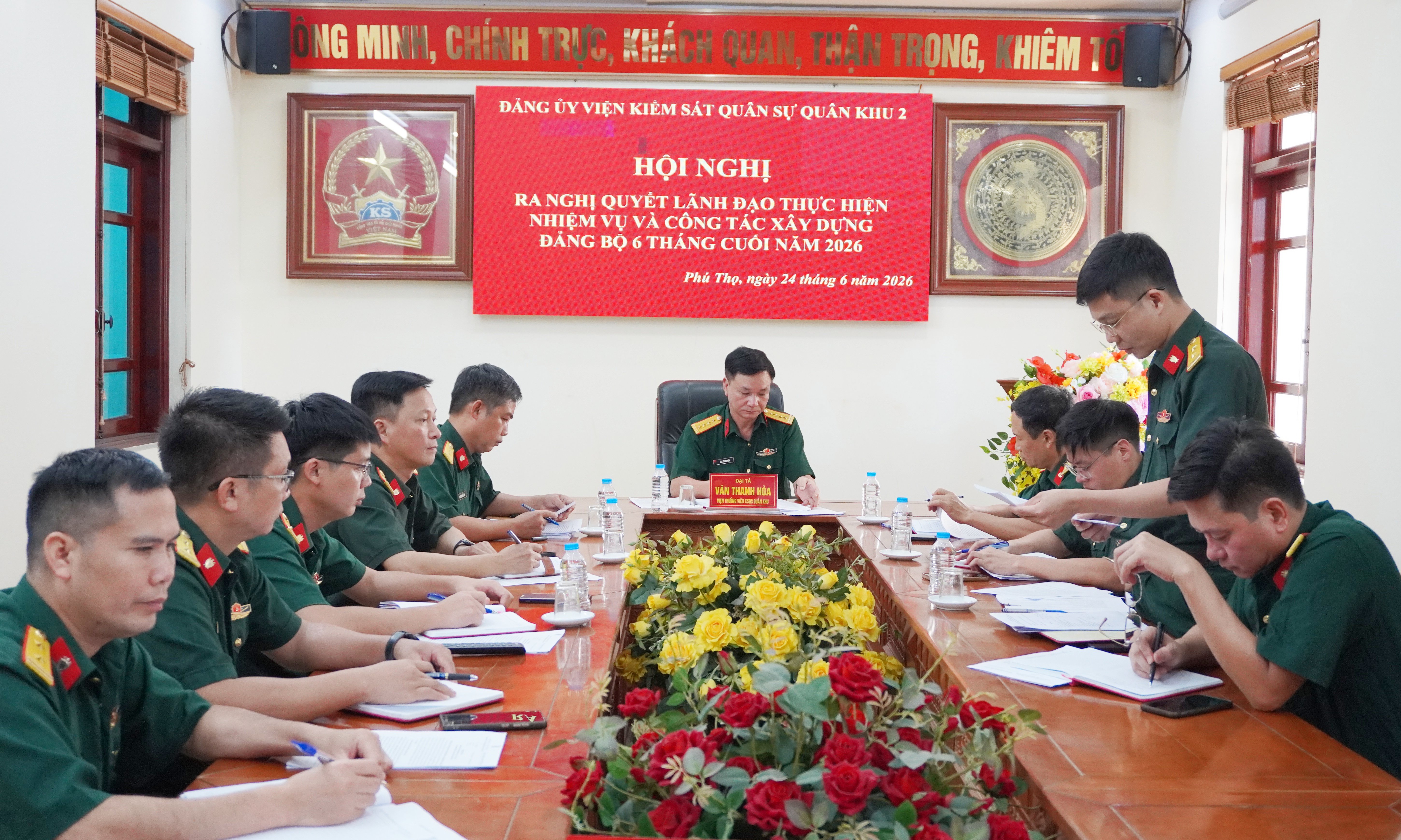 Đảng uỷ VKSQS Quân khu 2  Phấn đấu đạt và vượt 100 kế hoạch công tác