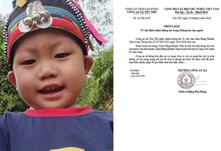 Thông báo khẩn về bé trai gần 2 tuổi mất tích bí ẩn khi cùng dì đi chăn bò trên rừng