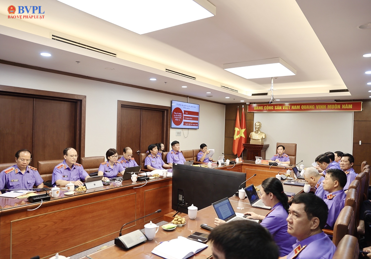 VKSND tối cao dự Hội nghị sơ kết 1 năm vận hành mô hình tổ chức tổng thể của hệ thống chính trị và mô hình chính quyền 3 cấp