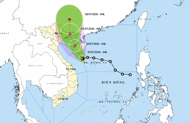 Bão Maysak hướng vào Vịnh Bắc Bộ, Đông Bắc Bộ mưa rất lớn