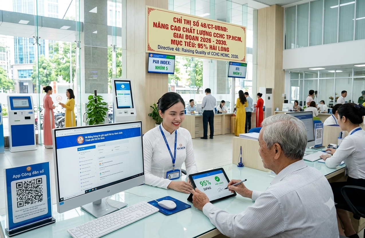TP Hồ Chí Minh ban hành chỉ thị nâng cao hiệu quả công tác cải cách hành chính giai đoạn 2026 – 2030