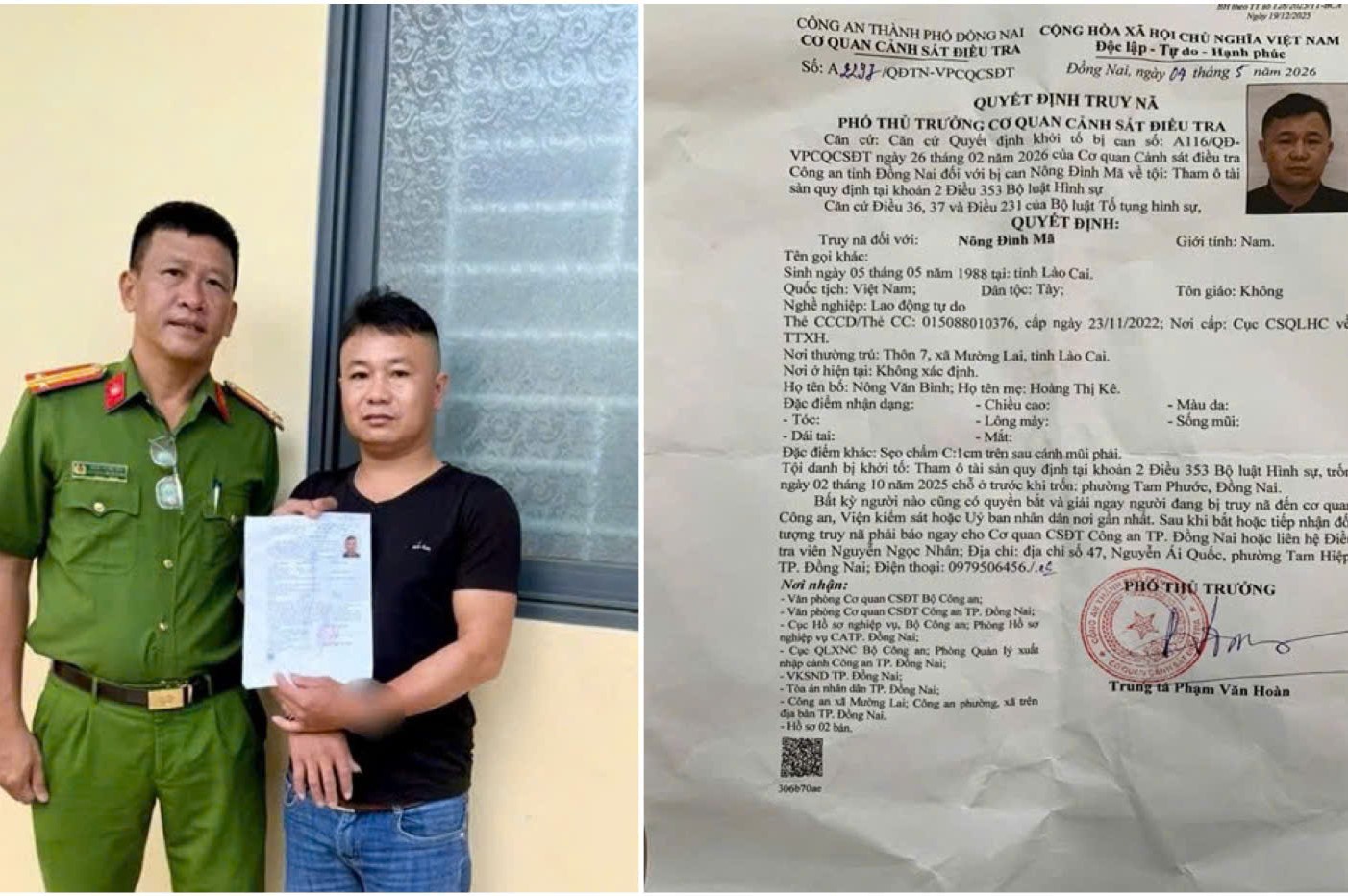Bắt giữ thành công đối tượng trốn truy nã về tội “tham ô tài sản”