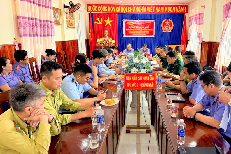 VKSND khu vực 2, Quảng Ngãi ký kết các quy chế phối hợp nâng cao hiệu quả thực thi pháp luật