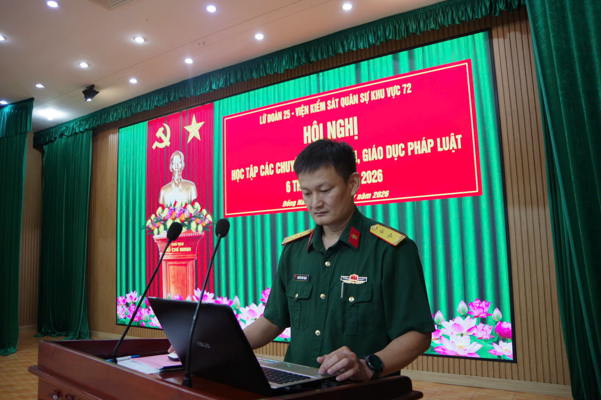 VKS Quân sự Khu vực 72 phối hợp tuyên truyền, phổ biến, giáo dục pháp luật tại Lữ đoàn 25