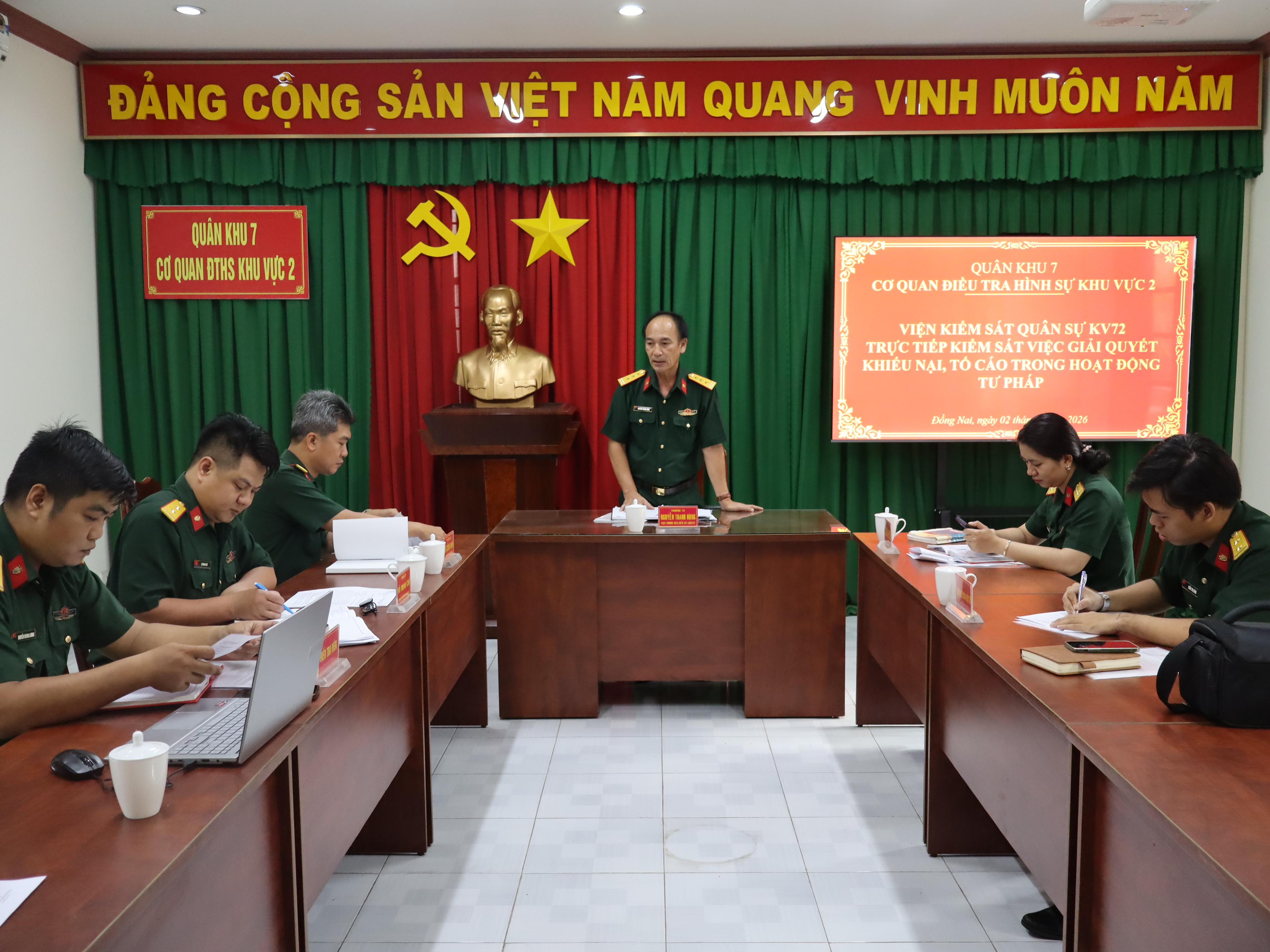 VKS Quân sự Khu vực 72 trực tiếp kiểm sát việc giải quyết khiếu nại, tố cáo trong hoạt động tư pháp