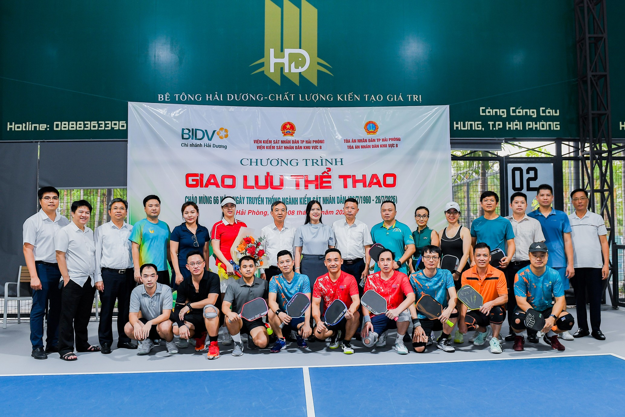 VKSND khu vực 8, TP Hải Phòng giao lưu Pickleball chào mừng Ngày truyền thống ngành Kiểm sát nhân dân