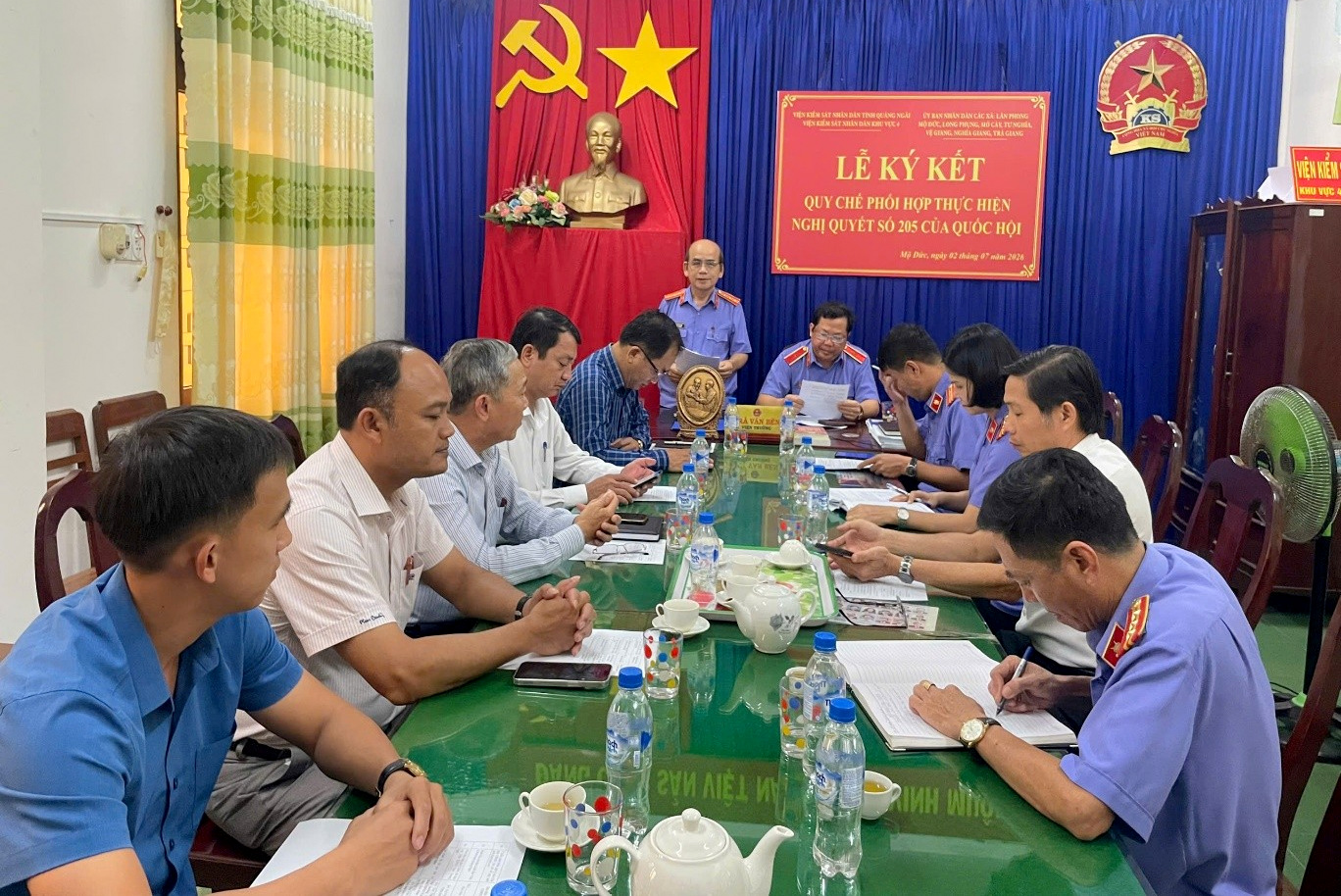 VKSND khu vực 4, tỉnh Quảng Ngãi ký kết quy chế phối hợp triển khai Nghị quyết 205