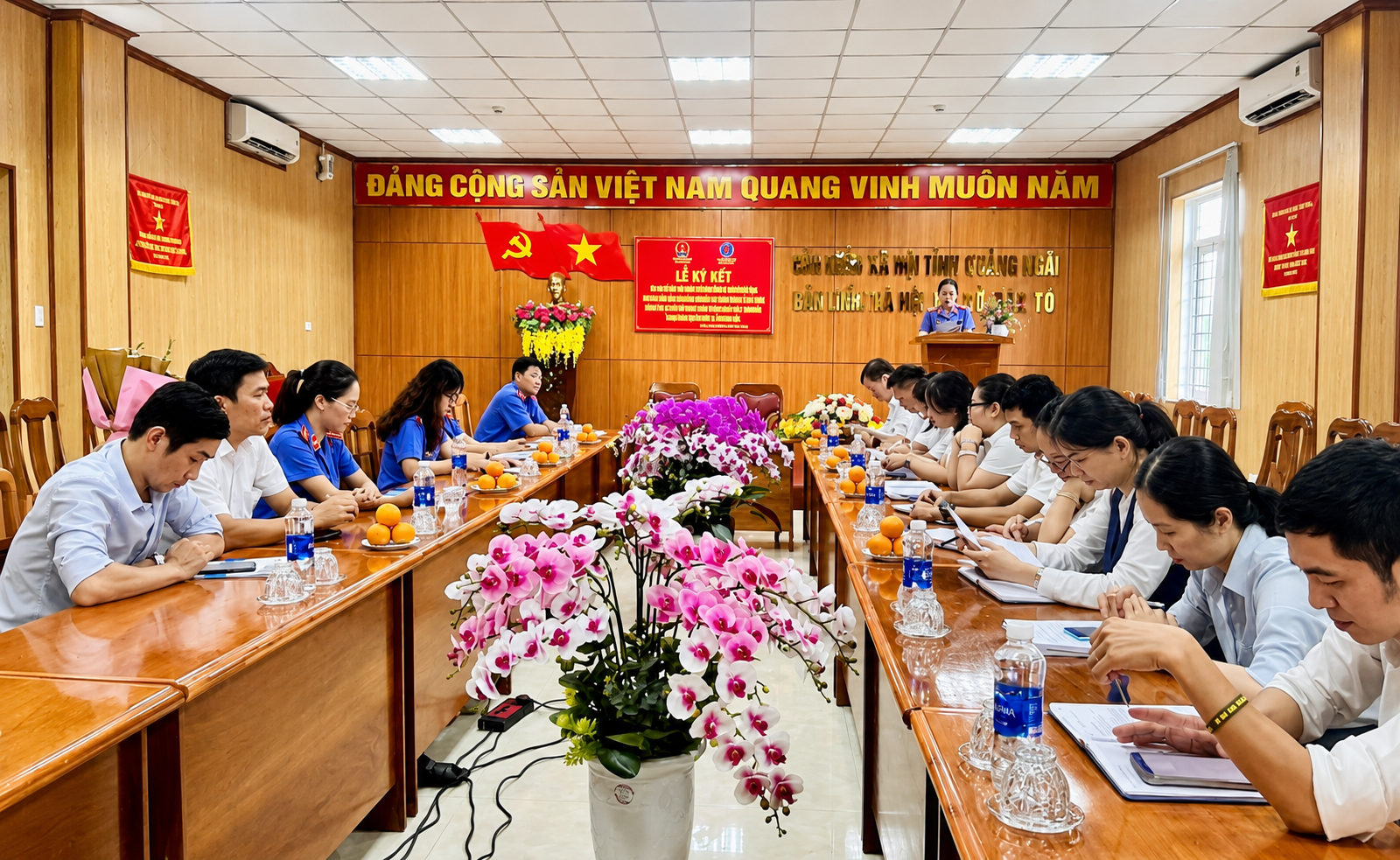 VKSND khu vực 9, Quảng Ngãi ký kết Quy chế phối hợp thực hiện Nghị quyết số 205