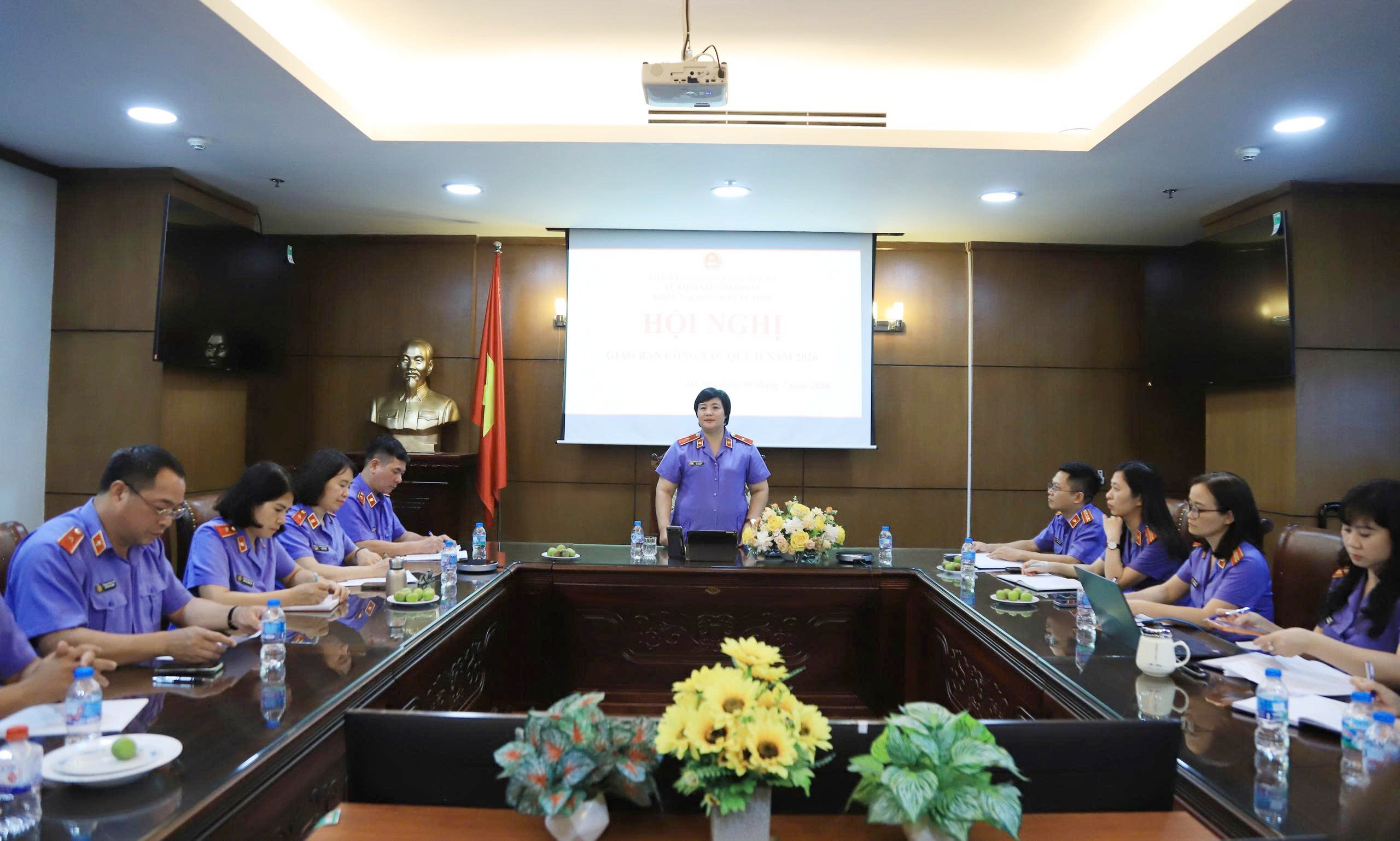 Vụ 12 VKSND tối cao Phấn đấu hoàn thành toàn diện các chỉ tiêu, nhiệm vụ công tác năm 2026