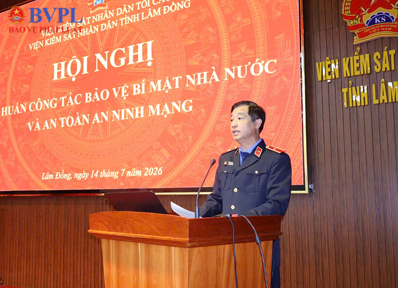VKSND tỉnh Lâm Đồng tập huấn công tác bảo vệ bí mật nhà nước và an toàn thông tin, an ninh mạng