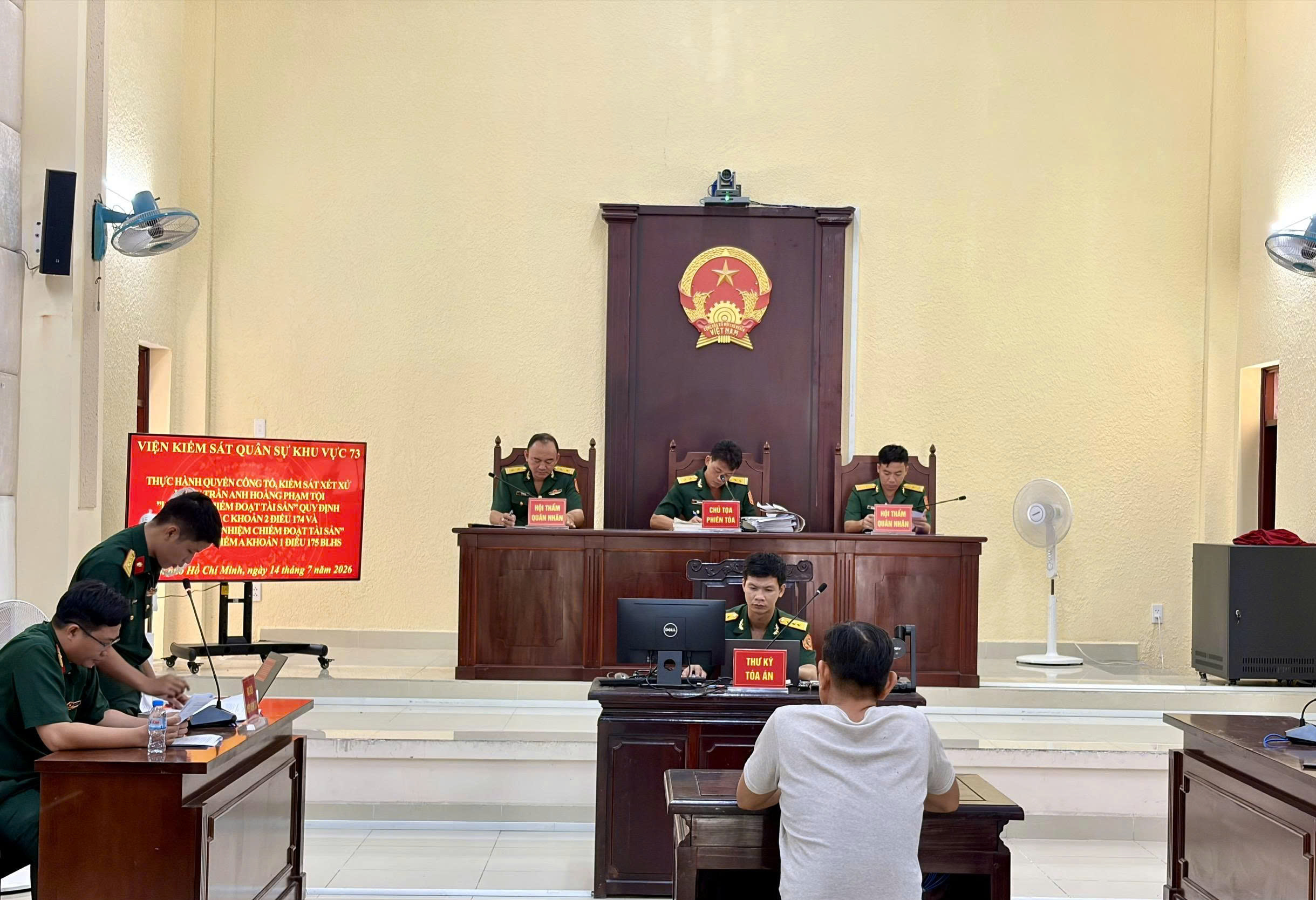 VKS Quân sự Khu vực 73 thực hiện quyền công tố, kiểm sát xét xử tại phiên toà