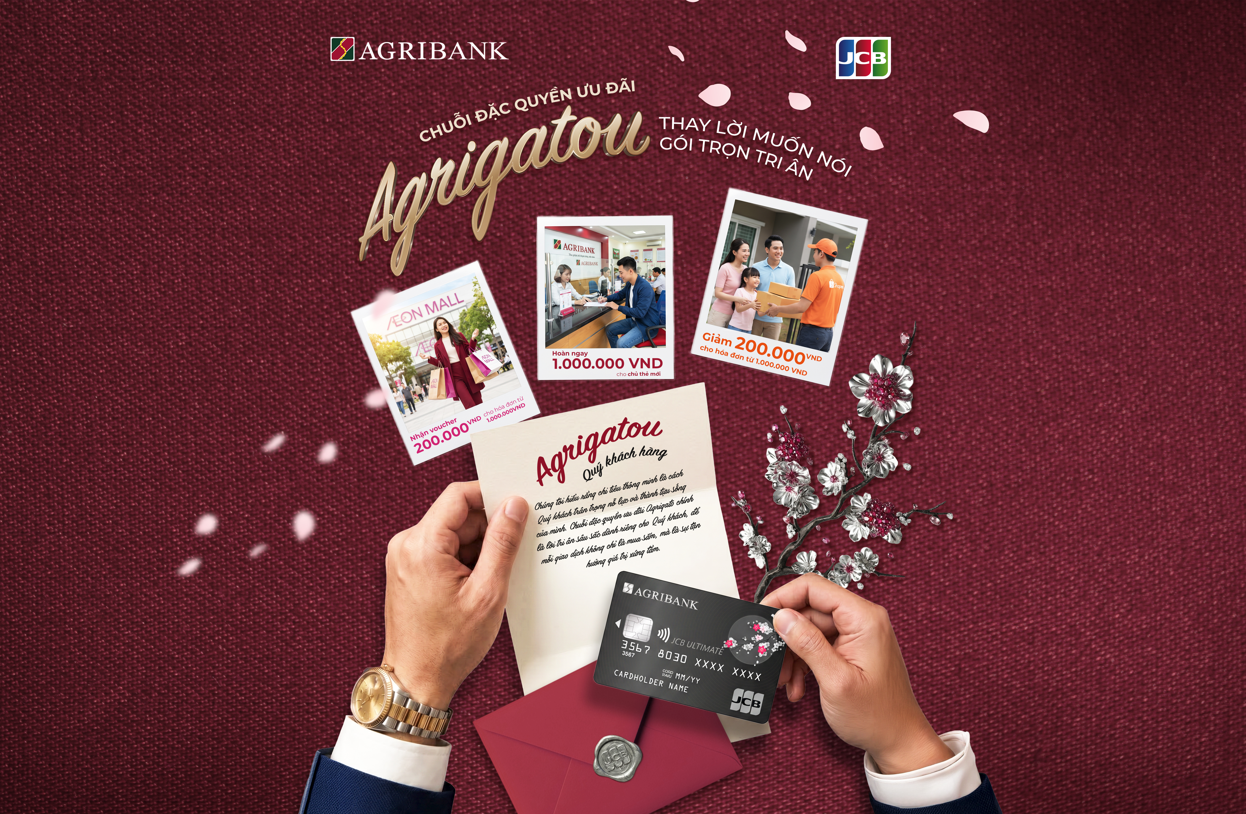 Agrigatou Thay lời muốn nói - Gói trọn tri ân cùng thẻ Agribank JCB