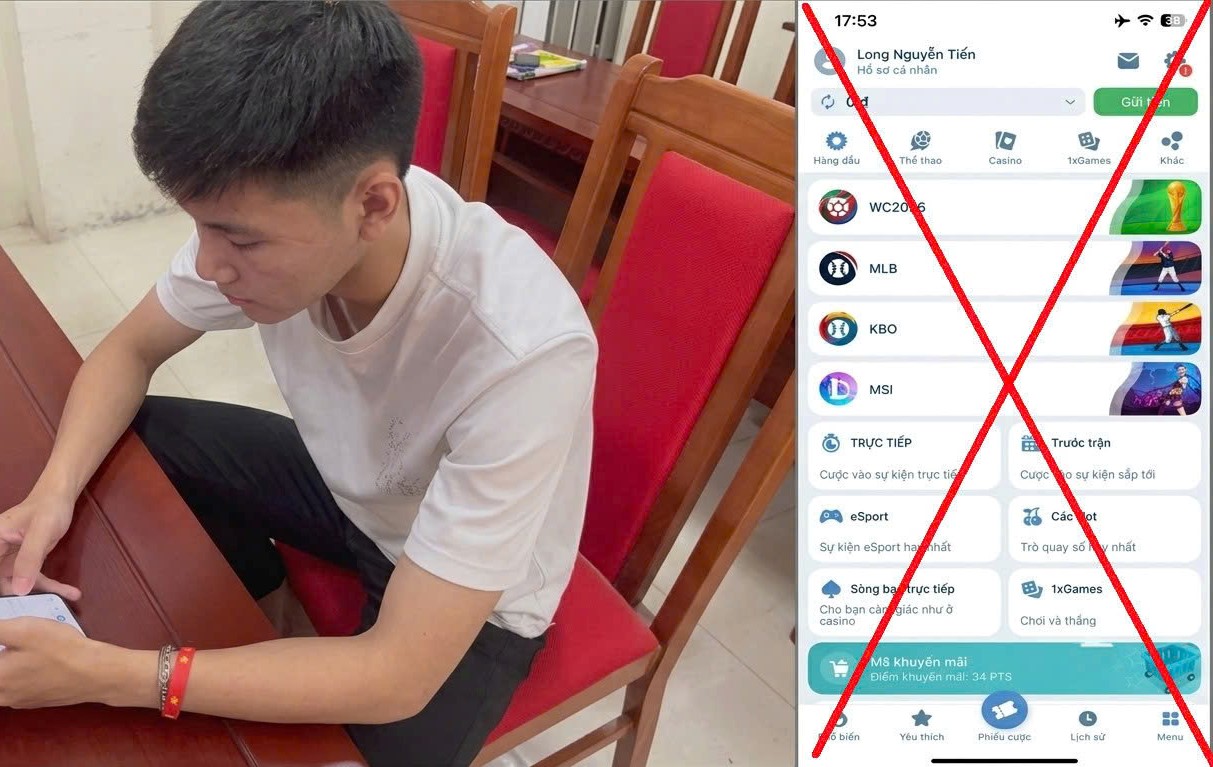 Phát hiện đối tượng cá độ bóng đá qua mạng, giao dịch hơn 109 triệu đồng