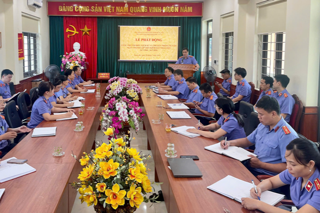 VKSND khu vực 8, tỉnh Hưng Yên phát động cuộc thi tìm hiểu truyền thống 66 năm ngành Kiểm sát