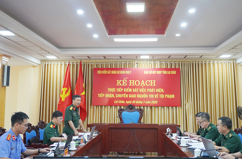VKSQS Quân khu 2 kiểm sát trực tiếp tại Ban chỉ huy Bộ đội biên phòng tỉnh Lai Châu