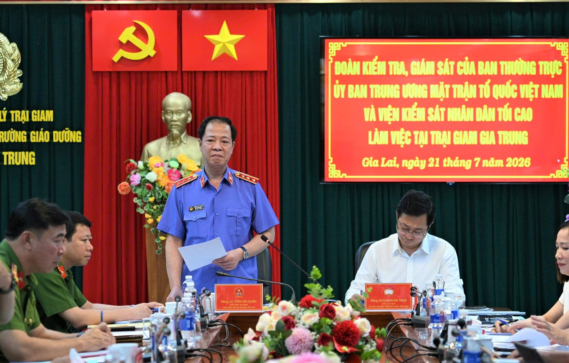 Phó Viện trưởng VKSND tối cao Trần Hải Quân kiểm tra công tác tạm giữ, tạm giam tại Gia Lai