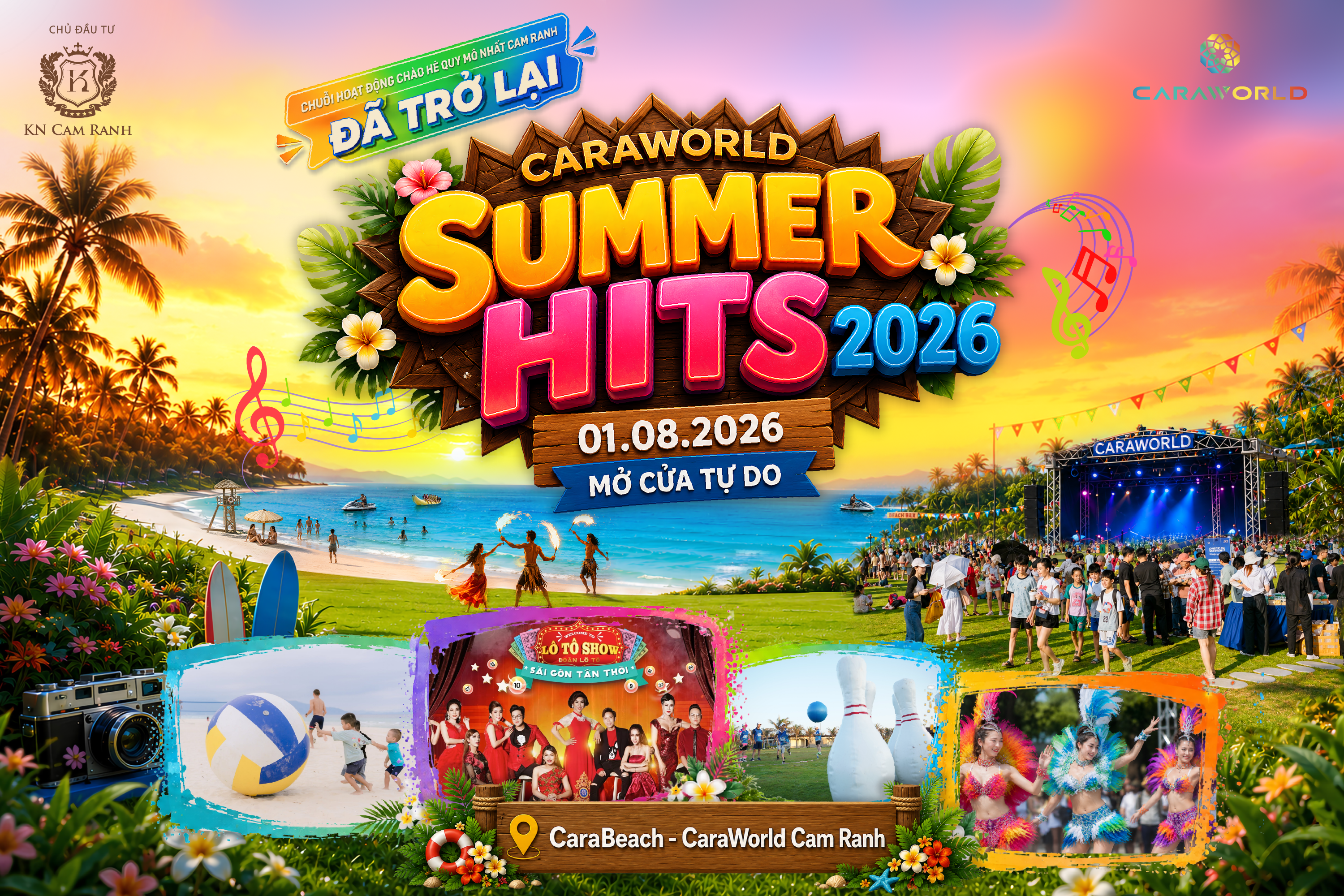Caraworld Summer Hits 2026 - hành trình tiếp nối một điểm đến đang bừng sáng tại bãi dài