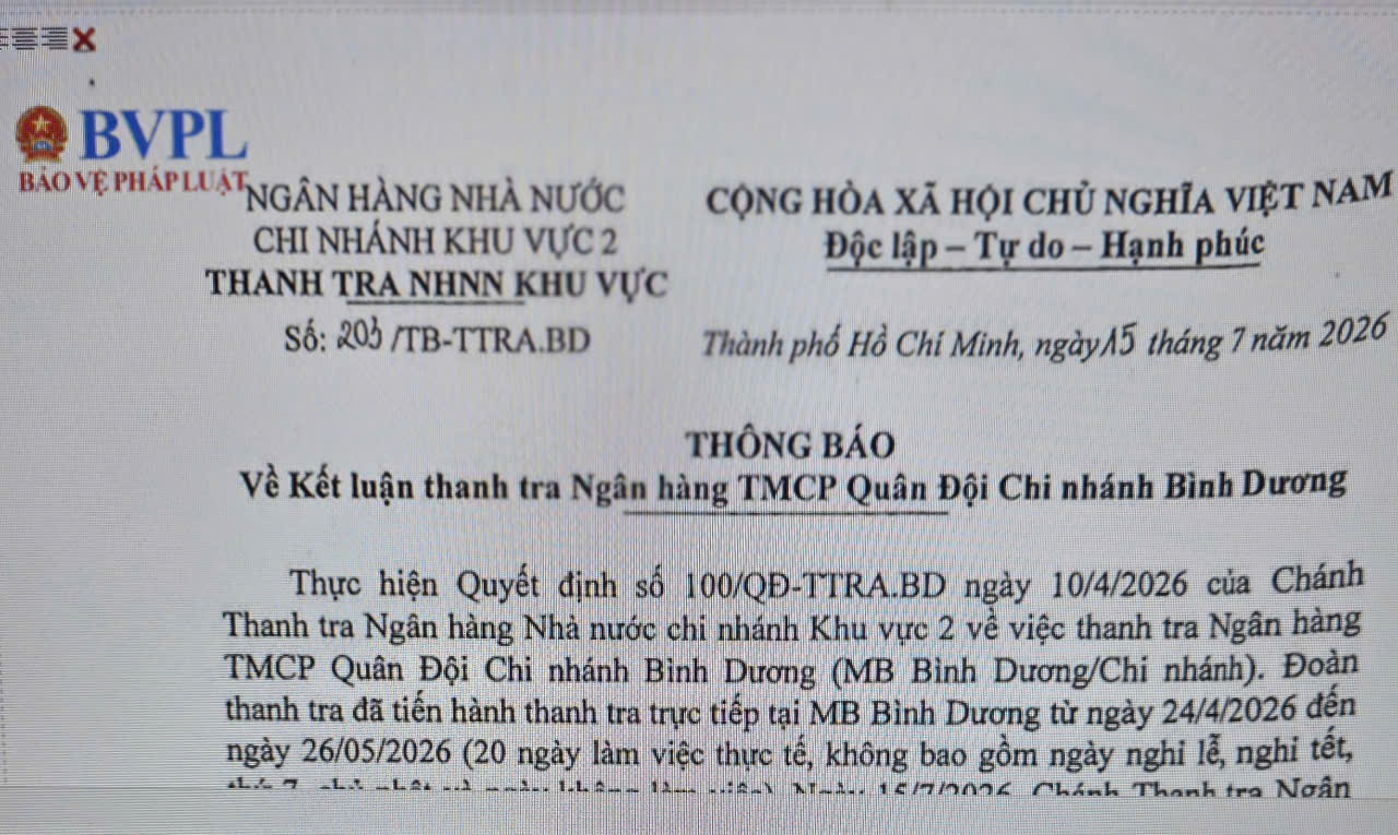 Nhiều tồn tại, hạn chế tại MB chi nhánh Bình Dương