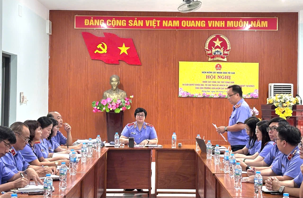 VKSND tối cao khảo sát, đánh giá việc triển khai Nghị quyết 623 tại VKSND thành phố Đồng Nai