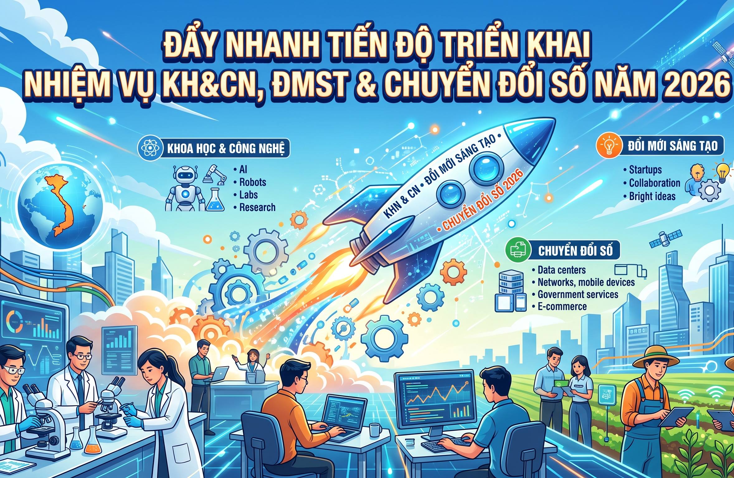 TP Hồ Chí Minh đẩy nhanh tiến độ đổi mới sáng tạo và chuyển đổi số năm 2026
