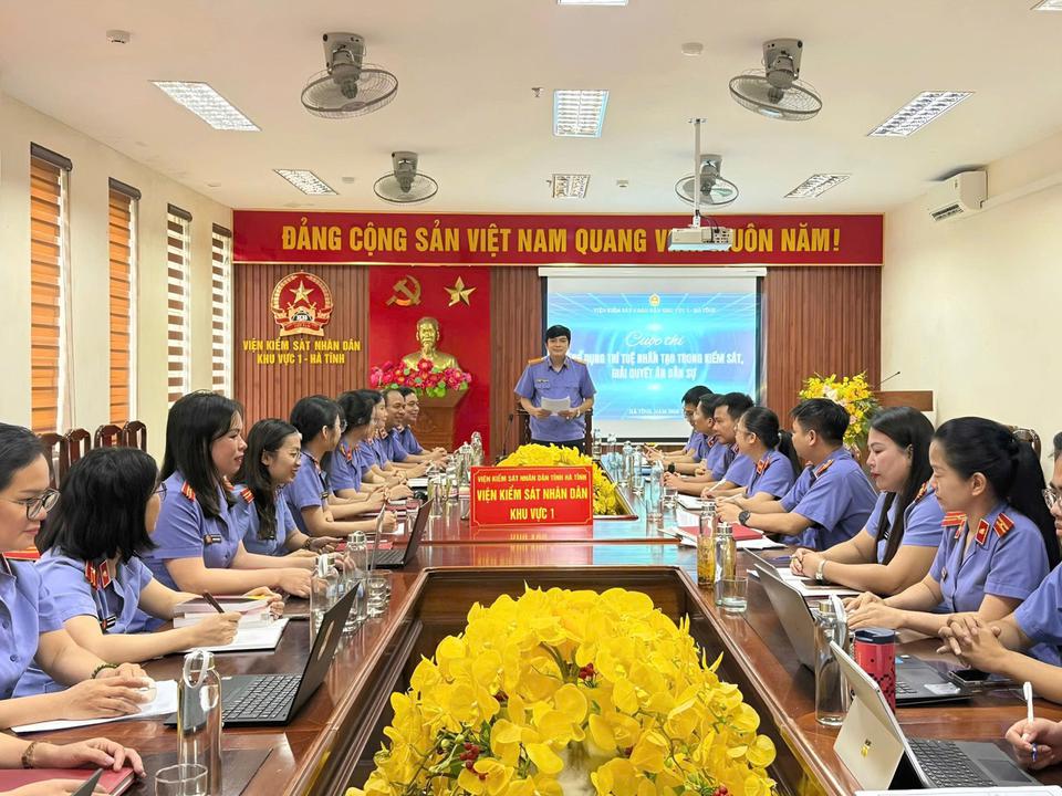 VKSND khu vực 1 thi “Ứng dụng trí tuệ nhân tạo trong kiểm sát, giải quyết án dân sự”