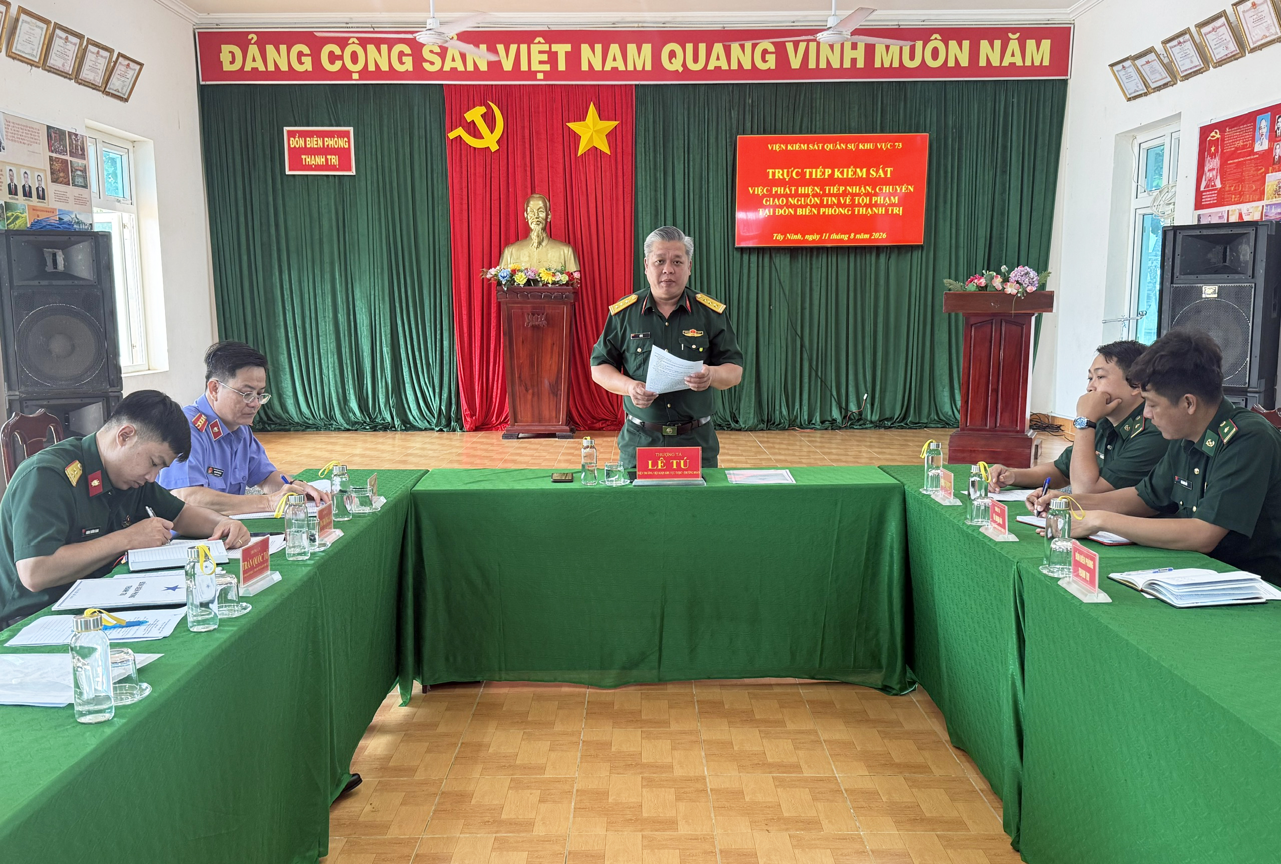 Viện kiểm sát Quân sự khu vực 73 trực tiếp kiểm sát tại các Đồn Biên phòng