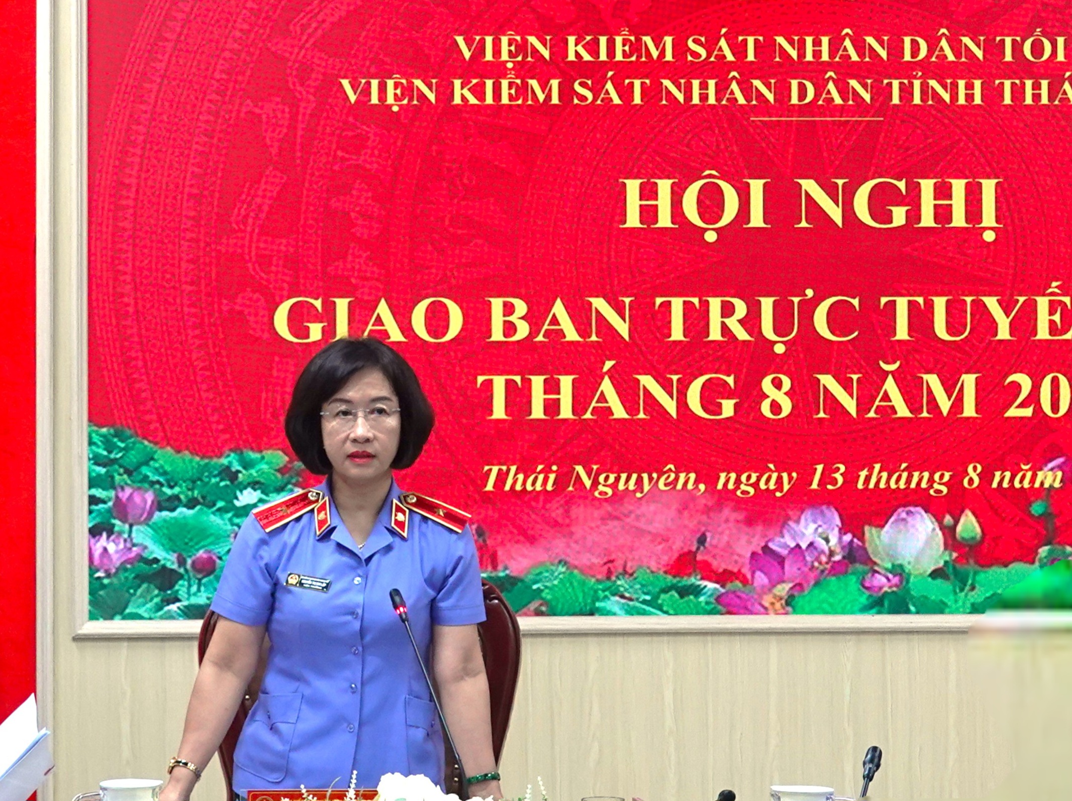 VKSND tỉnh Thái Nguyên giao ban trực tuyến công tác tháng 8 năm 2026
