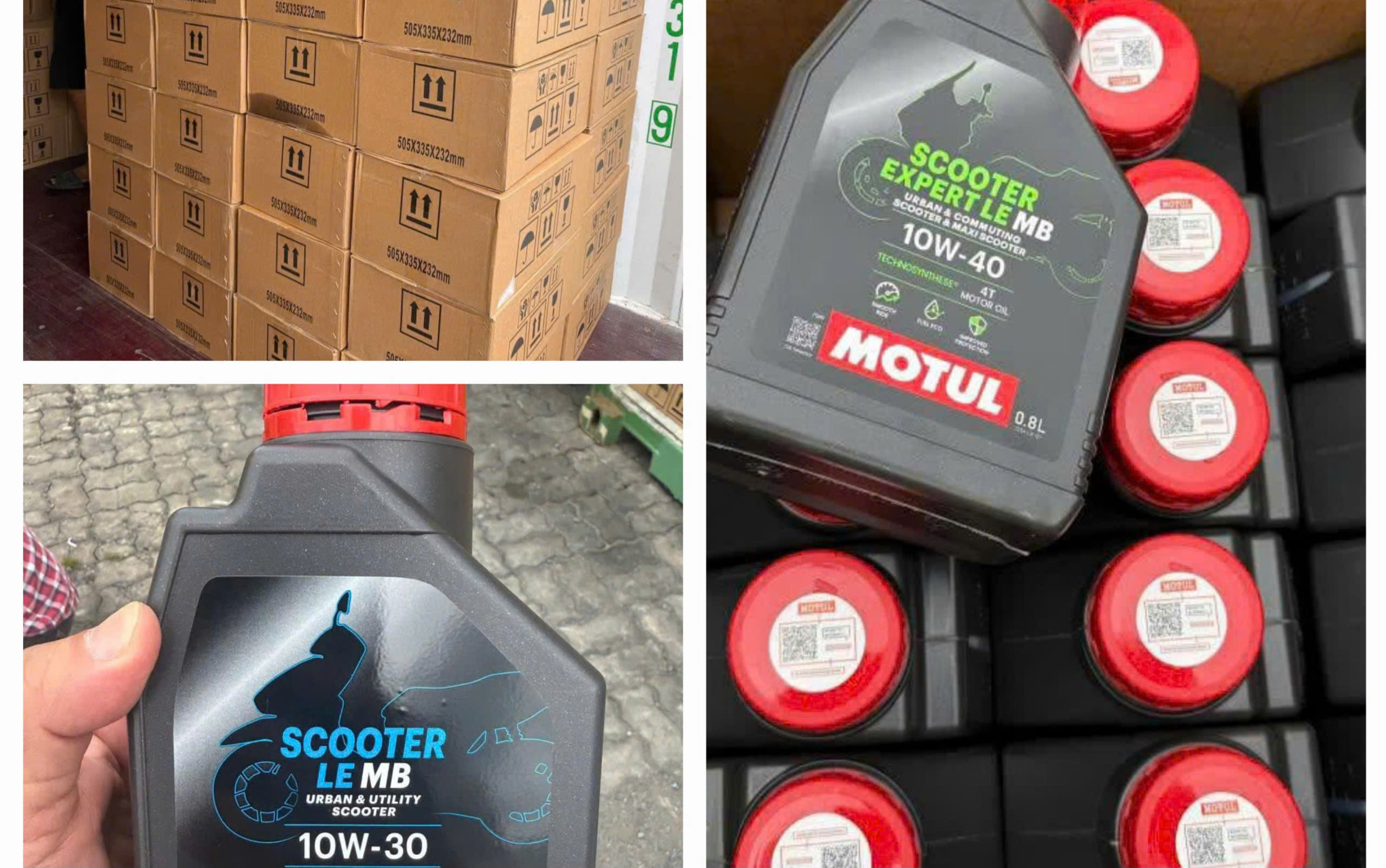 Hải quan phát hiện, thu giữ 16 000 hộp dầu nhớt giả nhãn hiệu MOTUL