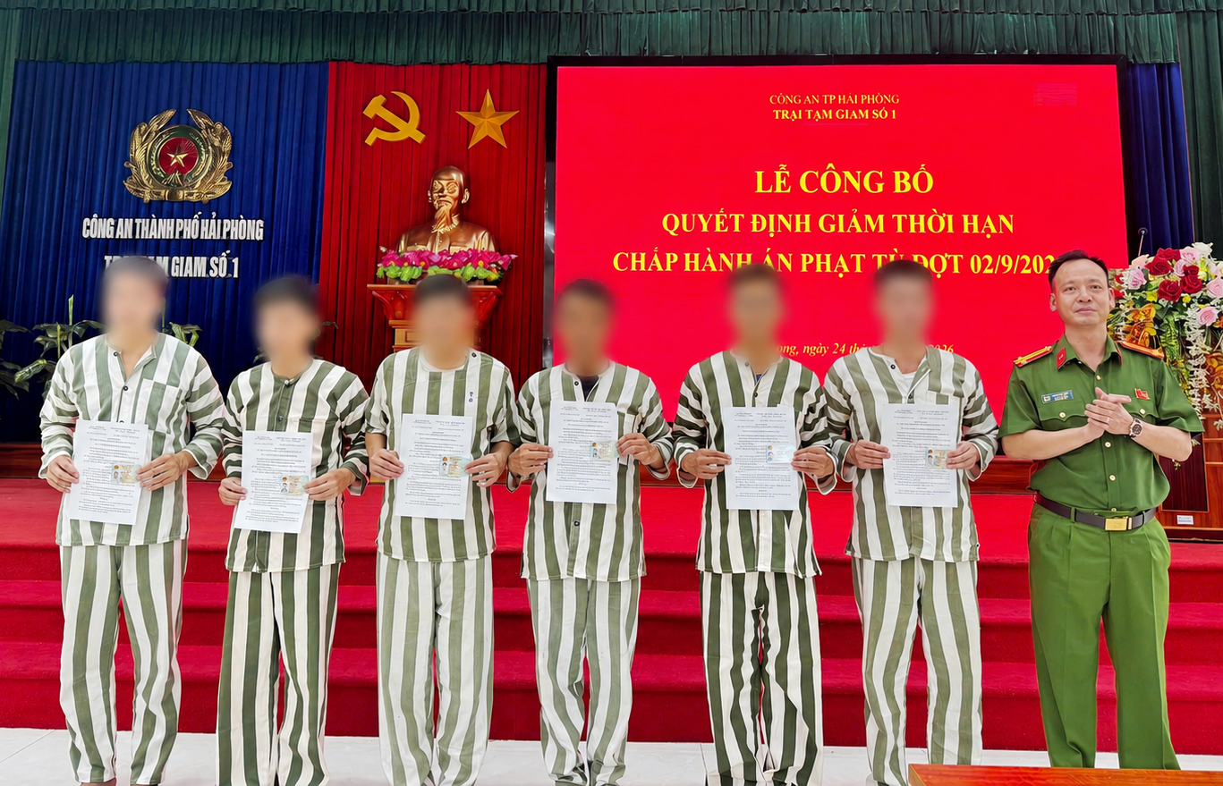 Hải Phòng giảm thời hạn chấp hành án phạt tù cho 46 phạm nhân