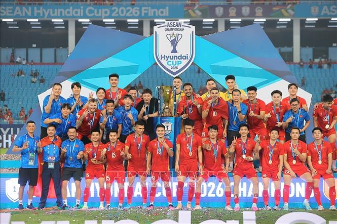 Đội tuyển Việt Nam hân hoan trong niềm vui vô địch ASEAN Cup 2026