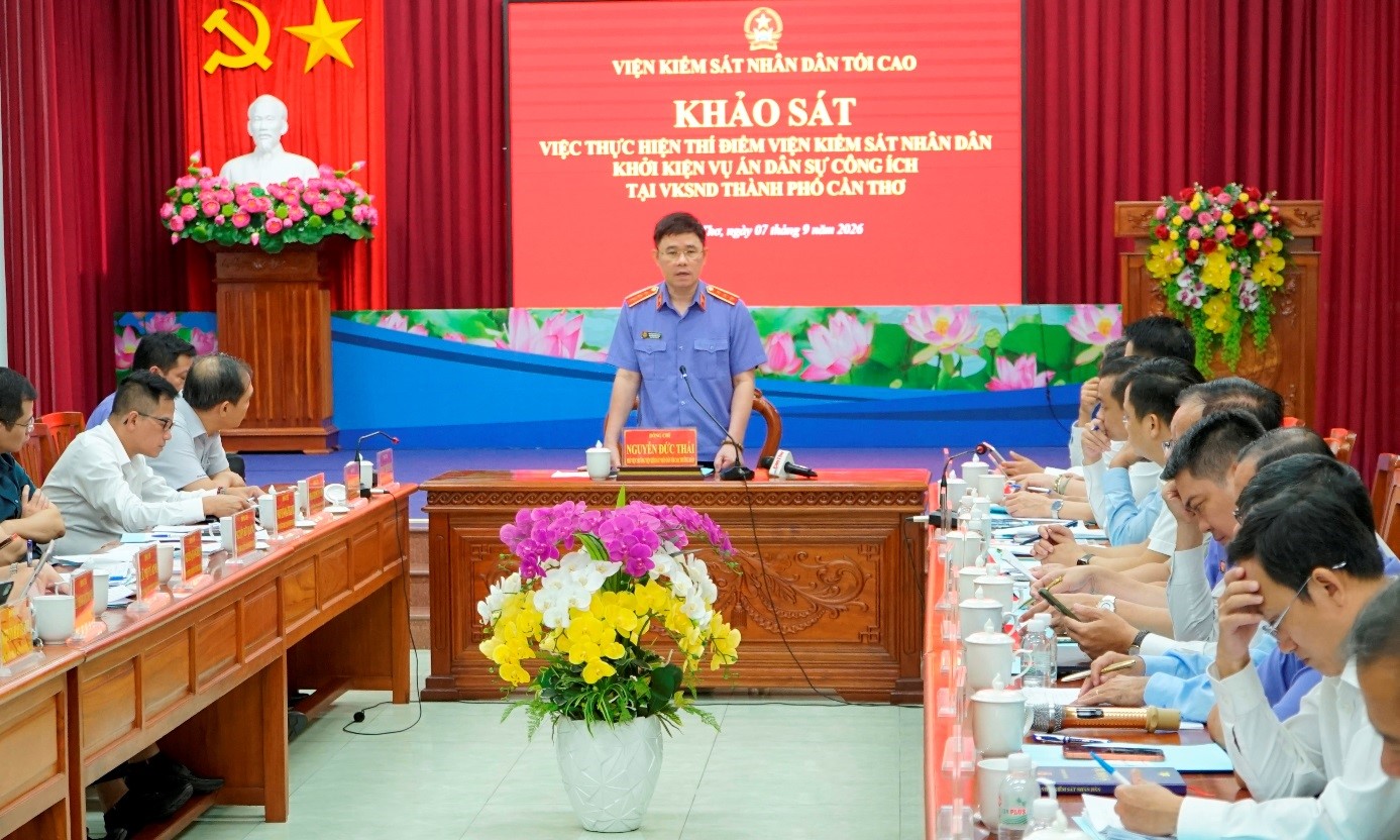 Đoàn khảo sát VKSND tối cao làm việc tại Cần Thơ về thực hiện Nghị quyết số 205 2025 QH15