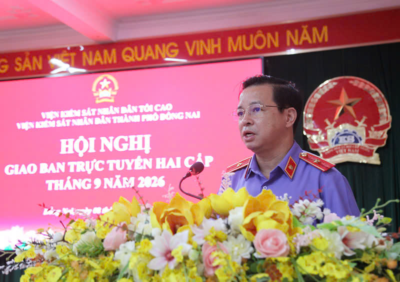 VKSND TP Đồng Nai Hội nghị giao ban trực tuyến triển khai nhiệm vụ trọng tâm