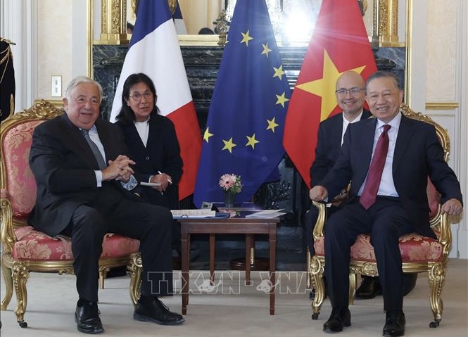 Tổng Bí thư, Chủ tịch nước Tô Lâm hội kiến Chủ tịch Thượng viện Pháp Gérard Larcher