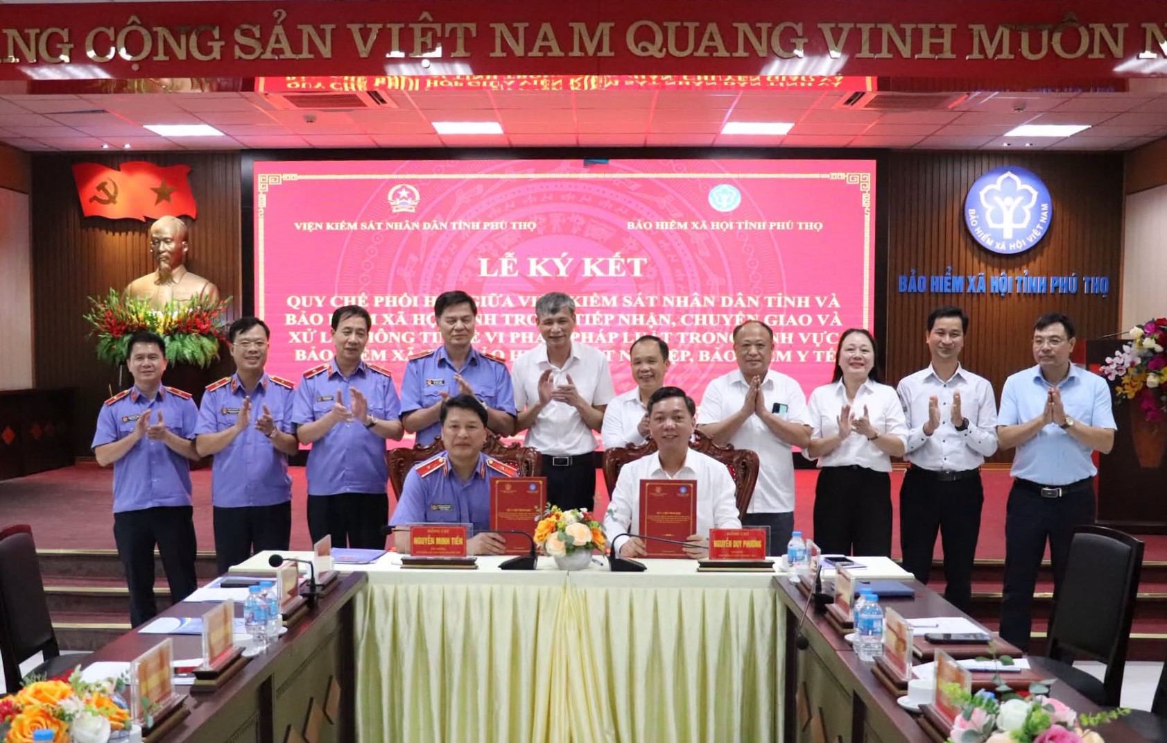 VKSND tỉnh Phú Thọ ký quy chế phối hợp với Bảo hiểm xã hội tỉnh