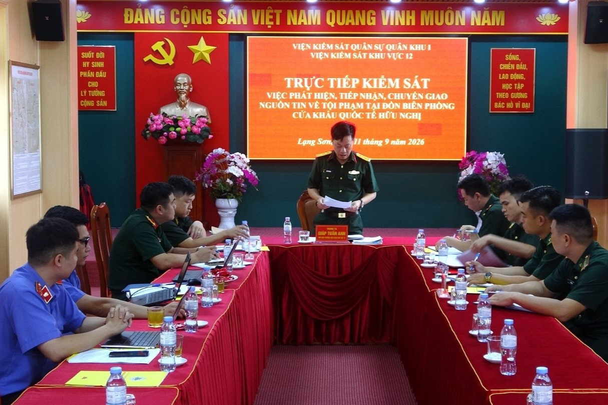 VKSQS khu vực 12 trực tiếp kiểm sát việc tiếp nhận, xử lý nguồn tin về tội phạm