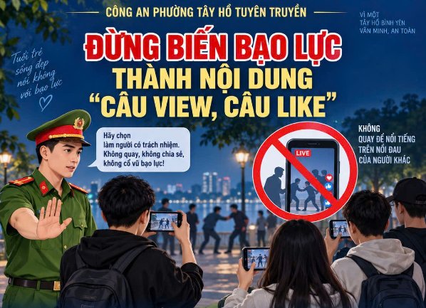 Cảnh báo hành vi quay phim, livestream, cổ vũ các vụ việc gây mất an ninh, trật tự