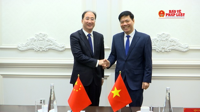 Đoàn đại biểu VKSND Trung Quốc chào xã giao lãnh đạo VKSND tối cao