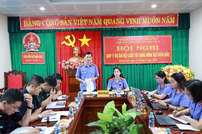 VKSND khu vực 5, tỉnh Hà Tĩnh Hội nghị góp ý Dự án Bộ luật Tố tụng hình sự Sửa đổi