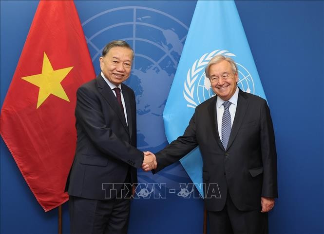 Tổng Bí thư, Chủ tịch nước Tô Lâm gặp Tổng Thư ký Liên hợp quốc António Guterres