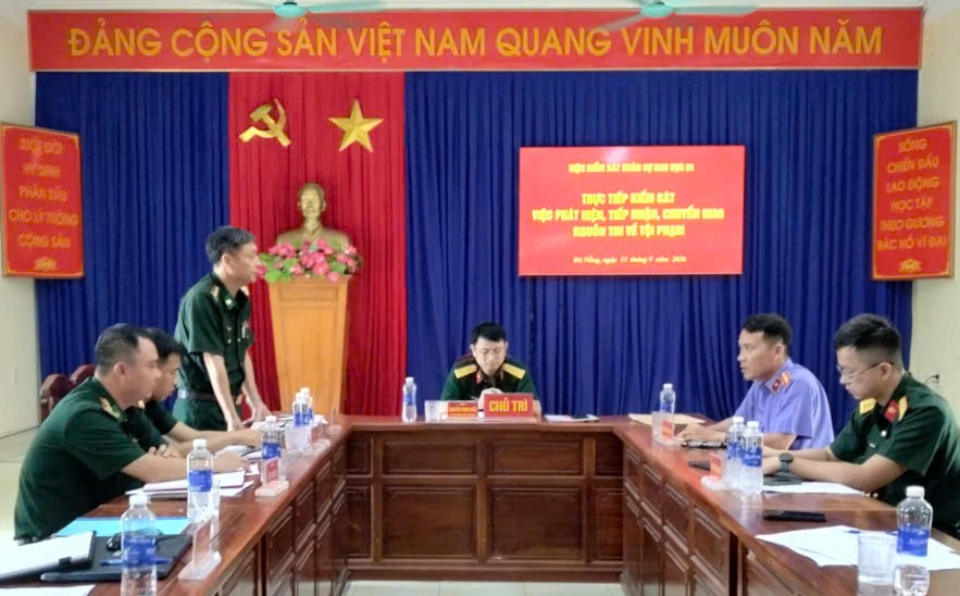 Trực tiếp kiểm sát tại Đồn Biên phòng Cửa khẩu quốc tế Nam Giang